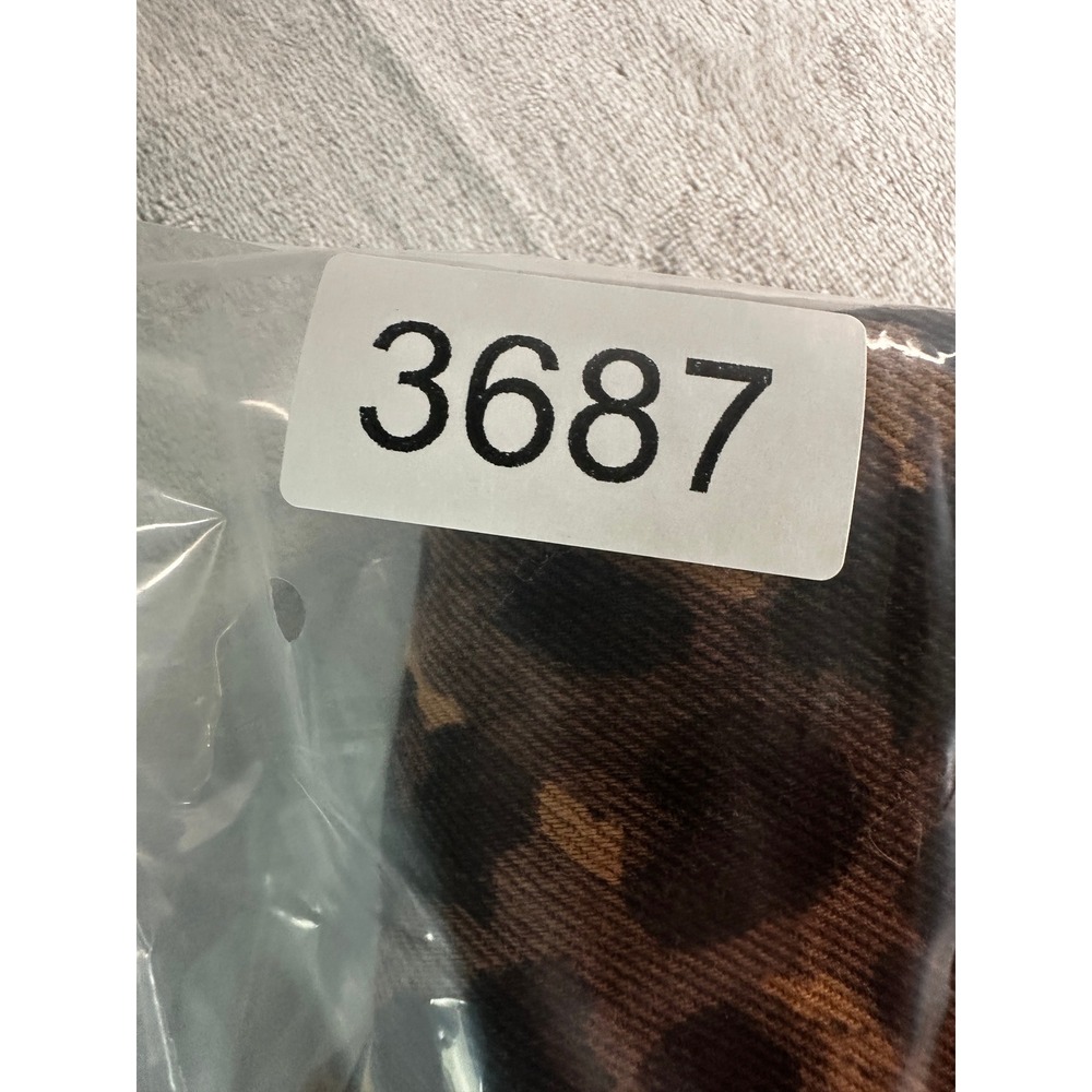 NEW Abercrombie Fitch Slouchy Jeans Womens 33 Brown Leopard Print Mid Rise Denim - Picture 12 of 12